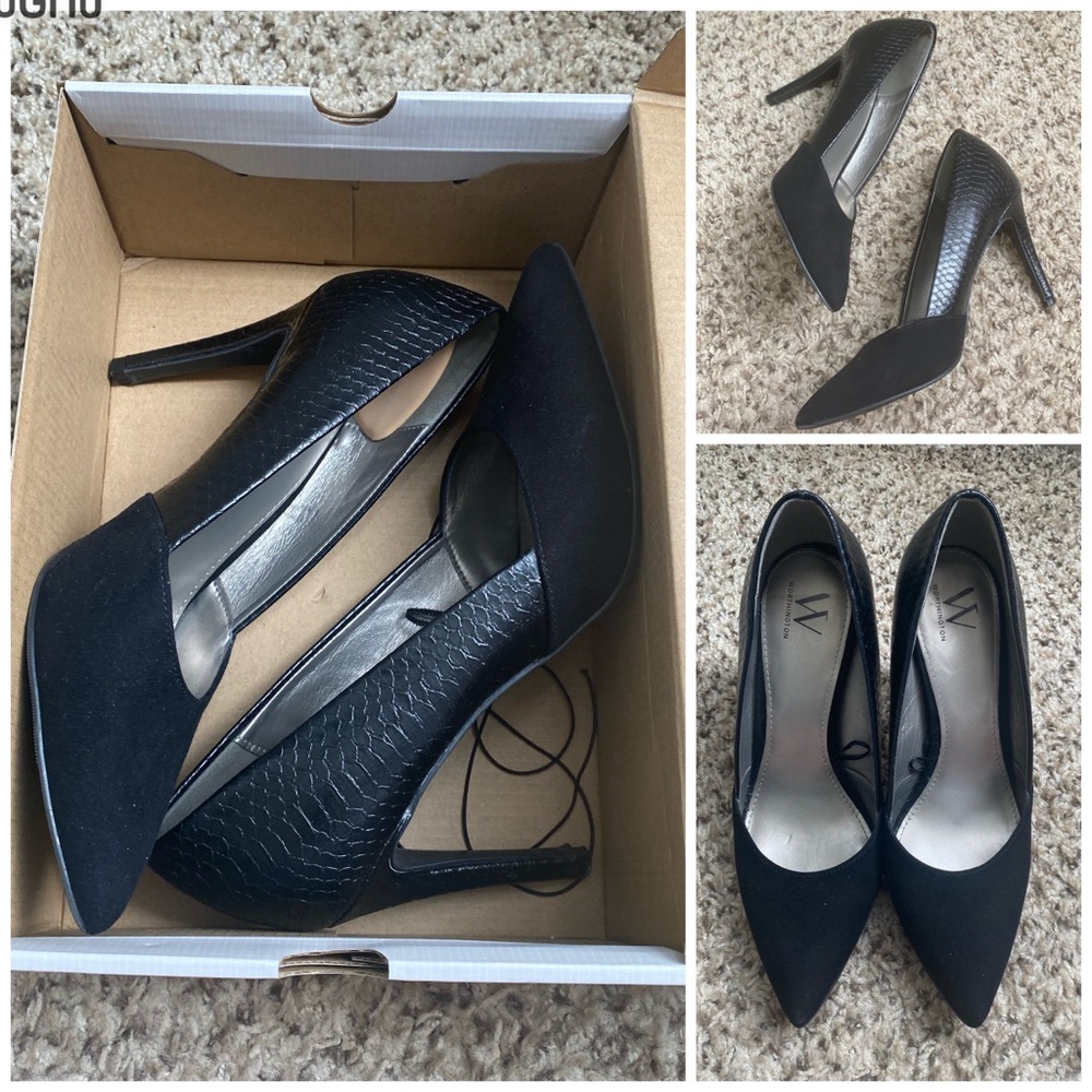 WORTHINGTON SUEDE WOMEN’S BLACK PUMPS SIZE 9